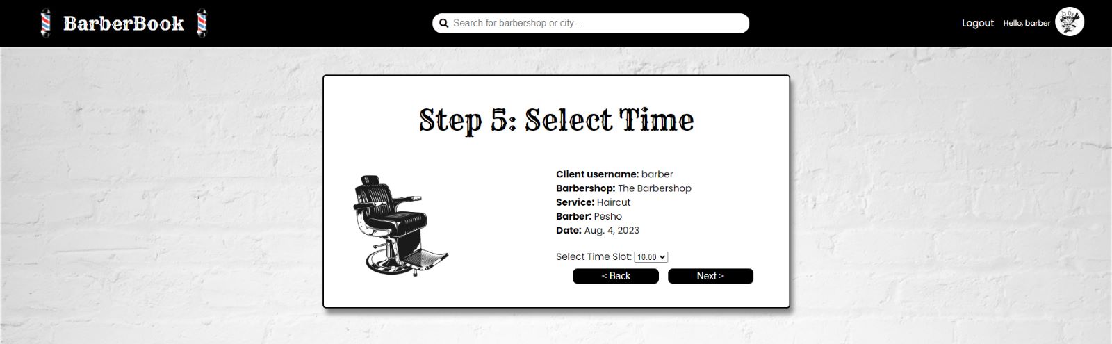 barberbook-reservation-page